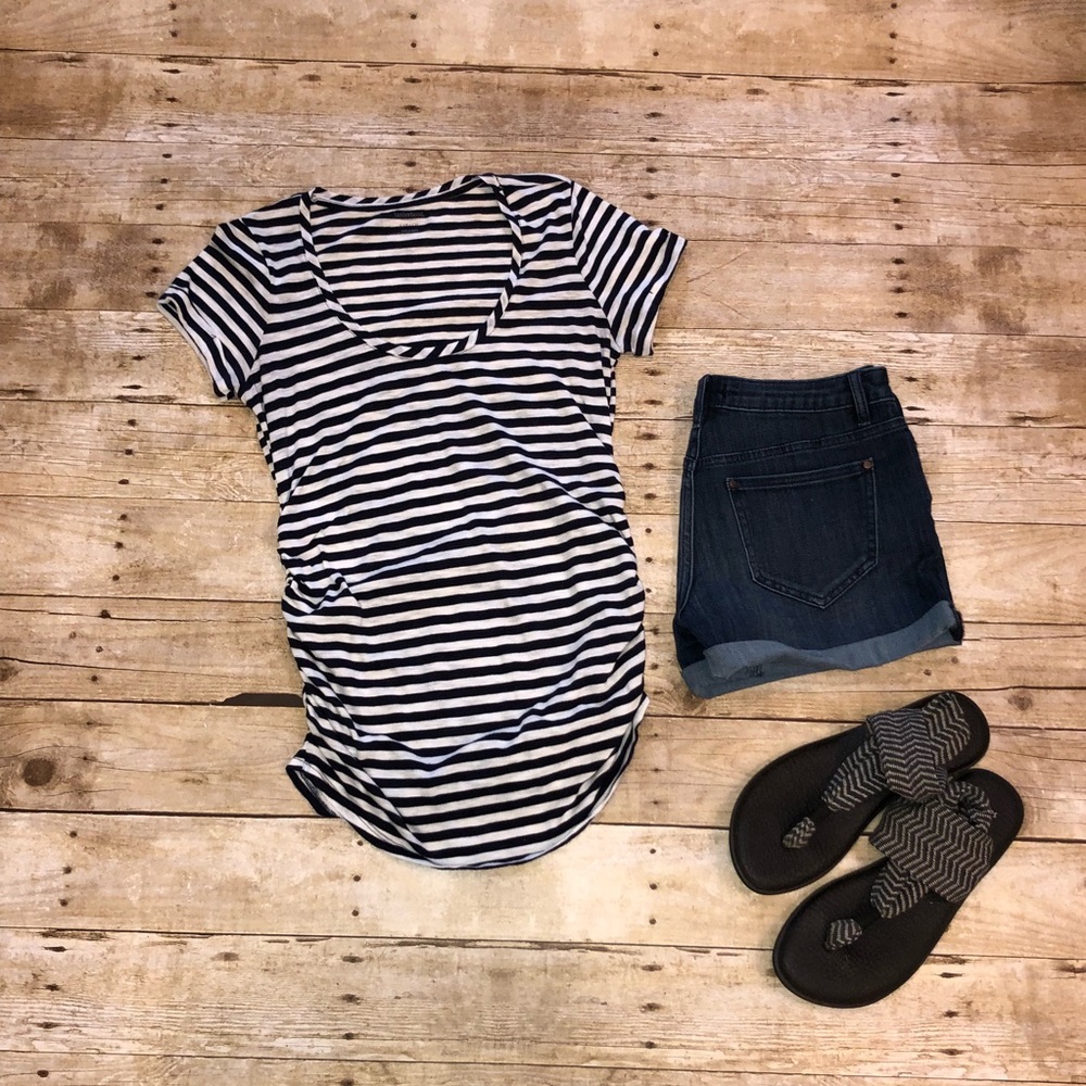 motherhood maternity t shirt-navy